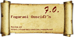 Fogarasi Osszián névjegykártya